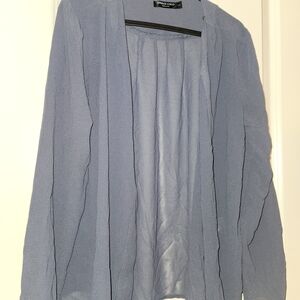 Women's Blue Urban Coco Sheer Button Up Blouse Size Small